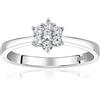 SILVEGO Anello di Fidanzamento in Argento 925 Fiore con Swarovski® Zirconia, JJJR2338SW