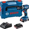 Bosch Professional 18V System Trapano Avvitatore con Percussione a Batteria GSB 18V-45 (Velocità di Rotazione di 1.900 giri/min, 2 Batterie da 2.0 Ah, GAL 18V-20, in L-BOXX)