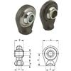 Cermag Supporti C40 bonificati e sabbiati con rotula sferica per cilindri - 50402