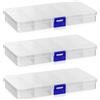 DIFIT Scatola Plastica con Coperchio, Scatole Portaoggetti con divisori