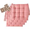 Il Tuo Artigiano Design Set 4 o 6 Cuscini per Sedie da Cucina Made in Italy - Cuscini Sedie Cucina set da 6 40x40 cm spessore 6 cm - Imbottiture in Spugna e morbido acrilico (4, Rosa cipria)