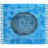 HOME ZEN HOUSEHOLD LINEN Telo Copritutto Arredo copriletto telo picnic multiuso matrimoniale 210x240 cm, BATIK 100% cotone indiano, stile indiano etnico, copridivano con stampa etnica piazzata. (BLU, CERCHIO)