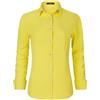 Stamain Camicia Donna Celeste Elegante Blusa Donna Azzurro a Maniche Lunga con Scollo a V Stile Classico e Versatile per Ogni Occasione,4XL
