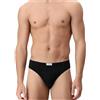 SAGGIO Cagi Set 6 Pezzi di Slip a Vita Bassa 1244 in Morbido Jersey in Puro Cotone con Conchiglia Anatomica Senza Cuciture Uomo Profumatore Nero 6