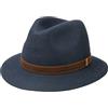 Borsalino Cappello Finissimo Twotone Fedora Uomo di Feltro 60 cm - Beige-Grigio