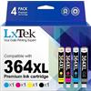 LxTek 364XL Compatibili Cartucce d'inchiostro Sostituzione per HP 364 XL per Photosmart 5520 5510 6510 6520 7510 7520 per Deskjet 3070A 3520 per Officejet 4610 4620 (Nero Ciano Magenta Giallo, 4-Pack)