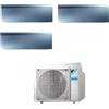 Daikin FTXJ20AS FTXJ20AS FTXJ42AS 3MXM68A Climatizzatore Trial Split Parete Emura3 Silver/Argento BTU 7+7+15 R-32 WIFI