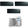 Daikin FTXJ20AB FTXJ42AB FTXJ42AB 3MXM68A Climatizzatore Trial Split Parete Emura3 Black/Nero BTU 7+15+15 R-32 WIFI