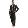 Sweet Years Tuta Homewear Uomo in French Terry, per Mezze Stagioni Vari Modelli Maschile, Ideale per La Primavera/Autunno E Estate (IT, Testo, XXL, Regular, Regular, SY602F-Nero)