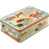 Nostalgic-Art Contenitori in latta retrò piatti, 2,5 l, Tea & Cookies - Idee regalo per amanti della nostalgia, scatola con coperchio, design vintage