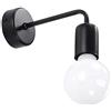 SOLLUX lighting E27, 1 x 60 W, 1 x 15 W, 50-60 Hz~ 220-230 V, IP20, classe di protezione lampadina non inclusa: 8/14/8 cm, materiale: acciaio, colore: nero SL.0306