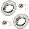 Sweet Led - Telaio da Incasso per faretti a LED o alogeni, orientabile, Cromo spazzolatoattacco SW-RC01