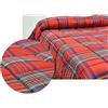 Daunex Trapunta 1 Piazza e Mezza in Microfibra Dis. Tartan Rosso 220X260 cm - TRATAR