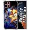 Cokitec Cover in vetro temperato per Samsung Galaxy S23 Ultra Manga Naruto VS