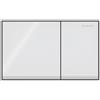 Geberit Placca Geberit Omega60 Square Vetro Bianco / Cromato Lucido | 115.081.SI.1 Vetro Bianco