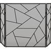 HOMCOM Parascintille per Camino Pieghevole a 3 Pannelli in Acciaio con Design Geometrico, 135x1.2x85cm, Nero