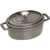 STAUB Cocotte Casseruola Ovale, Ghisa, Grigio Grafite, 17 cm