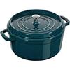 STAUB Casseruola/Cocotte in ghisa, Tonda 26 cm, 5 litri, Blu (La Mer)