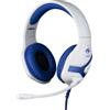 Konix FFF Cuffie gaming con cavo Nemesis per PS4, PS5, Switch e Xbox - Microfono a 45° - Cavo da 1,5 m - Connettore Jack da 3,5 mm - Bianco e blu