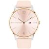 Tommy Hilfiger Orologio Analogico al Quarzo da Donna - Bracciale in Pelle Rosa, Quadrante Rosa Sole, Cassa da 41 mm, Resistente all'Acqua 3ATM - 1781973