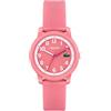 Lacoste Orologio Analogico al Quarzo da Bambini Collezione LACOSTE.12.12 KIDS con Cinturino in Silicone Rosa - 2030040