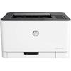 HP Color LaserJet 150nw 4ZB95A, Stampante a Singola Funzione A4, Stampa Fronte e Retro Manuale a colori, 18 ppm, USB, Wi-Fi, Ethernet, Schermo LCD a icone con tastierino, Bianca