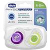 CHICCO (ARTSANA SpA) Chicco Succhietto Air Girl Silicone 6-12 M 2 Pezzi