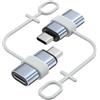 MoKo Adattatore da Lightning a USB C per iPhone 15/16 Pro/16 PRO Max/16 Plus, 2PZ Adattatore iPhone a USB C Supporto per Ricarica/Trasferimento Dati, Non per Auricolari/Audio/OTG, Grigio