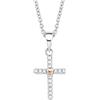 s.Oliver Collana con Ciondolo Collana per bambina in Argento 925, con zirconi sintetici, 37+3 cm, bicolore, cuore, in confezione regalo