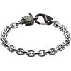 Diesel Bracciale da uomo in acciaio inossidabile bicolore con chiusura a moschettone