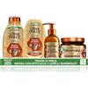 Garnier Ultra Dolce Routine Tesori di Miele, Con Shampoo da 300 ml, Balsamo da 250 ml, Maschera da 340 ml e Siero da 115 ml, Per Capelli Danneggiati, Con Miele d'Acacia