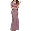 Daikascbny Abiti Donna Primavera 2023 Lunghi Eleganti Vestito da Sera Curvy Cerimonia Abito da Donna Vintage Cocktail Party da Sera Festa Ruffled Sposa Abiti Donna Cocktail