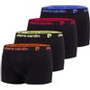 pierre cardin underwear Pierre Cardin Boxer Uomo 100% Cotone, Mutande Uomo, set di 4, Rosso Nero, Blu, Taglie M