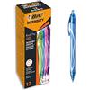 BIC Intensity Quick Dry, Penne Gel Colorate, Punta Media 0,7mm, Colori Assortiti, 12 Unità, Penne Bic, Cancelleria Scuola e Ufficio