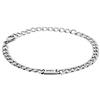 Breil, Collezione Groovy, Bracciale da Uomo, Gioiello in Acciaio Lucido Specchiato, Pratica Chiusura a Moschettone, Idee Regalo Uomo e Ragazzo, Lunghezza Regolabile 21-22 cm, Silver