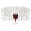 Matana 50 Eleganti Bicchieri da Vino in Plastica Rigida Trasparente con Glitter argento (170ml) - Resistenti e Riutilizzabili - Compleanni, Matrimoni, Natale, Feste di Capodanno, Barbecue