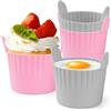 Lifhety Pirottini per Friggitrice ad Aria, Privo di BPA Stampo Muffin 4Pezzi, Alimentare Spesso Silicone per Stampi, Stampo per Uova per Accessori Friggitrice ad Aria