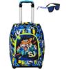 Seven Big Trolley Scuola SJ GANG Cuccioli, Blu, Doppio Utilizzo + Occhiali da Sole Bambino protezione UV Blu