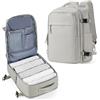 BOXSAM Zaino Ryanair 40x20x25 Bagaglio a Mano Marrone Zaino Borsa da Cabina per Easyjet 45x36x20 Impermeabile Zaino da Viaggio Aereo Donna Travel Backpack Uomo