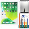 SRJTEK Per iPad Pro 12.9 2017 2a sostituzione dello schermo A1670 A1671 A1821 LCD Display Touch Digitizer Assembly con IC Connettore PCB Flex CableRepair Kit (bianco)