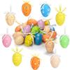 COM-FOUR® 24x Uova di Pasqua Dipinte a Mano da Appendere, Decorazioni | Dimensioni: 6 cm [La selezione varia]