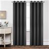 Joydeco Tende Oscuranti per Interni 2 Pezzi L 140 x A 260, Tende Termiche Isolanti con Occhielli per Soggiorno e Camera da Letto Moderne Blackout Curtains, Grigio Scuro