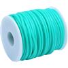 Craftdady Tubo cavo da 50 m, in gomma PVC, avvolto intorno al filo di memoria, per collane, bracciali, lavori a maglia, turchese medio
