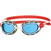 Zoggs Predator Occhialini da Nuoto Unisex Adulto, Bianco/Rosso/Tinta, Regular