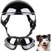 Generico Set Di Caschi E Occhiali Per Cani Da Compagnia, Casco da moto per cani Con Occhiali, Forniture per animali Casco per Protezione Antivento per la Testa degli Occhi
