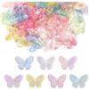 NQEUEPN 70pz Farfalle Decorative per Resina, Farfalle per Resina Colorate Figurine di Piccole Farfalle per Decorazione Casa Delle Bambole Giardino da Sogno Paesaggio in Miniatura (Sette Colori)