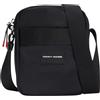 Tommy Hilfiger Uomo Borsa a Tracolla Nylon Mini Reporter Piccola con Zip, Nero (Black), Taglia Unica