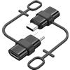 MoKo Adattatore da Lightning a USB C per iPhone 15/16 Pro/16 PRO Max/16 Plus, 2PZ Adattatore iPhone a USB C Supporto per Ricarica/Trasferimento Dati, Non per Auricolari/Audio/OTG, Nero