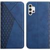 KOUYI Cover per Samsung Galaxy A32 5G, Custodia Portafoglio,Cover Libro,Pelle Flip/Folio Case con [Funzione di Supporto] [3-Scheda Slot] [Magnetica] Antiurto (Blu)