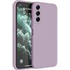 Topme Cover per Samsung Galaxy S21 FE / S21 FE 2023 (6.4 Inches) Custodia Case, Protezione Della Pelle Della Custodia in Silicone Tpu - Erba viola